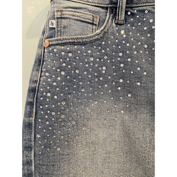 NWT Judy Blue Jean Shorts Women Small High Waist Rhinestone Cut Offs Festival - Picture 10 of 16